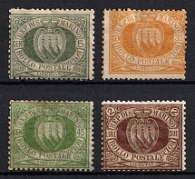 1892-94 San Marino (Mi. 13, 16, 17, 21, Signed, CV $110)