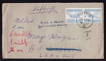 1942-43 Military Mail Fieldpost Feldpost, Germany Airmail, Cover Returned to Sender (Mi. 1 B)