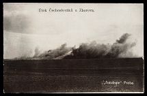 1918 'Czechoslovak Attack in Zborov', Czechoslovakian Legion in Siberia, Russia, Civil War, Postcard