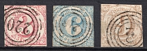 1862 Thurn and Taxis, German States, Germany (Mi. 32 - 34, Canceled, CV $80)