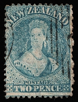 1862-64 2p New Zealand (SG 72, Canceled, CV $120)