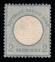 1872 2gr German Empire, Small Breast Plate, Germany (Mi. 5, CV $2,850)