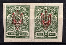 1918 2k Kherson Local, Ukrainian Tridents, Ukraine, Pair (Bulat 2379, Unpriced, CV $+++)