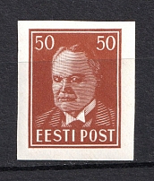 1936-40 50S Estonia (PROBE, Proof, Stamp by Sc. 132, Imperforated, MNH)