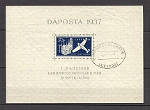 1937 Germany Danzig Gdansk Airmail Block (CV $130, Canceled)