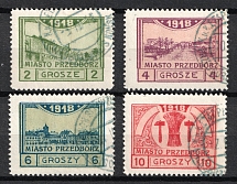 1918 Przedborz Local Issue, Poland (Perf 11.5, Full Set, Canceled, CV $170)
