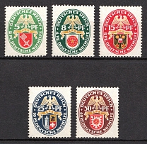 1929 Weimar Republic, Germany (Mi. 430 - 434, Full Set, CV $310, MNH)