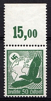 1934 50pf Third Reich, Germany, Airmail (Mi. 535 y, Signed, CV $170, MNH)