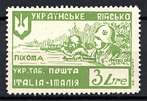 1947 Rimini Dispalced Persons Ukraine Camp Post 3 L (Perf)