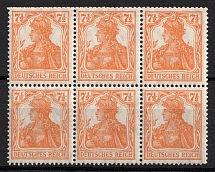 1916 7.5pf German Empire, Germany, Block (Mi. 99 a, CV $190, MNH)