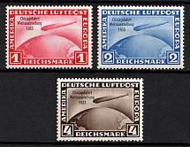 1933 Third Reich, Germany, Airmail (Mi. 496 - 498, Full Set, CV $1,560)