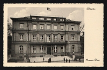 1939 'Munich Brown House', Propaganda Postcard, Third Reich Nazi Germany