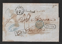 1861 Cover from Abo to Cette, France via Russia (Dobin 8.06 - R2, Private Handstamp)