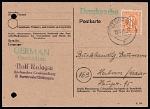 1946 (29 Oct) British and American Zones of Occupation, Germany, Postcard from Gottingen to Herborn franked with 6pf