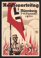 1934 'Nuremberg Reich Party Congress 1934', Propaganda Postcard, Third Reich Nazi Germany