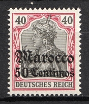 1905 50c on 40pf German Offices in Morocco, Germany (Mi. 27, MNH, CV $50)