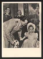 1933-1945 'Edda congratulates. In the background State Councilor Dr. Gritzbach and General of the Air Force Bodenschatz', Propaganda Postcard, Third Reich Nazi Germany