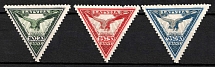 1932 Latvia, Airmail (Mi. 203 A - 205 A, Full Set, CV $80)