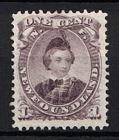 1868-94 1c Newfoundland, Canada (Sc. 32, CV $180)