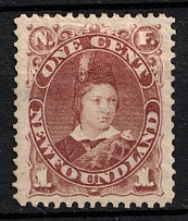 1880-82 1c Newfoundland, Canada (SG 44b, CV $70)