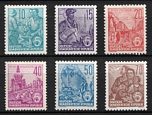 1955 German Democratic Republic, Germany (Mi. 453 - 458, Full Set, CV $40)