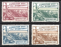 1897 International Exhibition, Bordeaux, France, Stock of Cinderellas, Non-Postal Stamps, Labels, Advertising, Charity, Propaganda