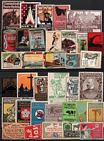 Germany, Europe & Overseas, Stock of Cinderellas, Non-Postal Stamps, Labels, Advertising, Charity, Propaganda (#252B)