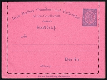 1887 Berlin - Germany Local Post, Private City Mail, Postal Stationery, Mint