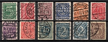 1920 Weimar Republic, Germany, Official Stamps (Mi. 23 - 33, Full Set, Canceled, CV $50)