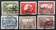 1928 Latvia (Imperforate, Full Set, Canceled, CV $30)
