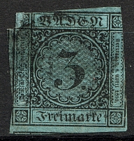 1858 Baden Germany (CV $50, Full Set, Cancelled)