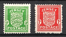 1941-42 Jersey, German Occupation, Germany (Mi. 1 y - 2 y, Full Set, CV $30)