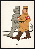 1944 Germany Third Reich, Netherlands Anti Nazi Caricature postcard