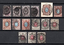 1866-79 Russia, Collection of DOTTED Postmarks, Cancellations