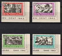 Belgian Flemish Legion, Germany (Unissued stamps, Mi. XXI - XXIV, Full Set, Corner Margins, MNH)