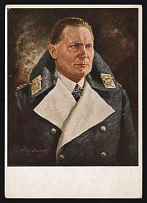 'Nazi German Leader Hermann Goering in Luftwaffe Uniform', Nazi Germany, Third Reich Propaganda, Postcard, Mint