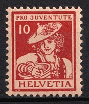 1916 10c Switzerland (Mi. 132, CV $70, MNH)
