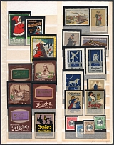 Germany, Stock of Cinderellas, Non-Postal Stamps, Labels, Advertising, Charity, Propaganda (#494)