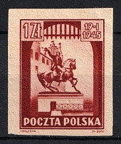 1945 1zl Republic of Poland (Fi. 363 z1 P5, Proof, Signed)