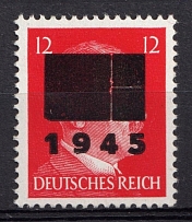 1945 12pf Netzschkau-Reichenbach (Saxony), Germany Local Post (Mi. 8 II b, Signed, CV $20, MNH)