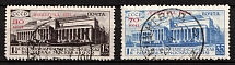 1933 The First All - Union Philatelic Exhibition in Leningrad, Soviet Union, USSR, Russia (Zv. 319 - 320, CV $200, Leningrad Postmarks)