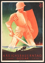 1936 '4th Reich Farmers' Day Goslar 1936', Propaganda Postcard, Third Reich Nazi Germany