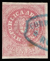 1862 5c Argentina, South America (SG 5I, Canceled, CV $55)