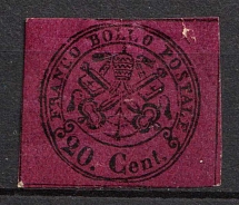 1867 20c Papal States, Italy (Mi. 16, CV $140)