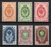 1891 Finland (Mi. 35 - 37, 40, 43 - 44, CV $90)
