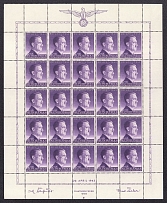 1943 12g+1z General Government, Germany, Full Sheet (Mi. 101, MNH)