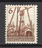1944 6gr Poland General Government, Germany (UNISSUED, Signed, RRR, CV $480)