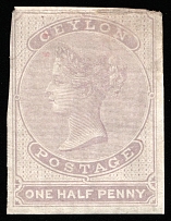 1858 1/2p Ceylon, British Colonies (SG 17, CV $300)
