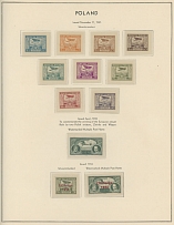 Worldwide Air Post Stamps and Postal History - Poland - AIR POST COLLECTION ON PAGES: 1925-62, 83 mint stamps, 4 souvenir sheets and 1 sheetlet, starting with the first Biplane set, including Centaur 50zl in imperforate vertical …