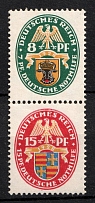 1928 Weimar Republic, Germany, Se-tenant, Zusammendrucke (Mi. S 50, CV $20, MNH)